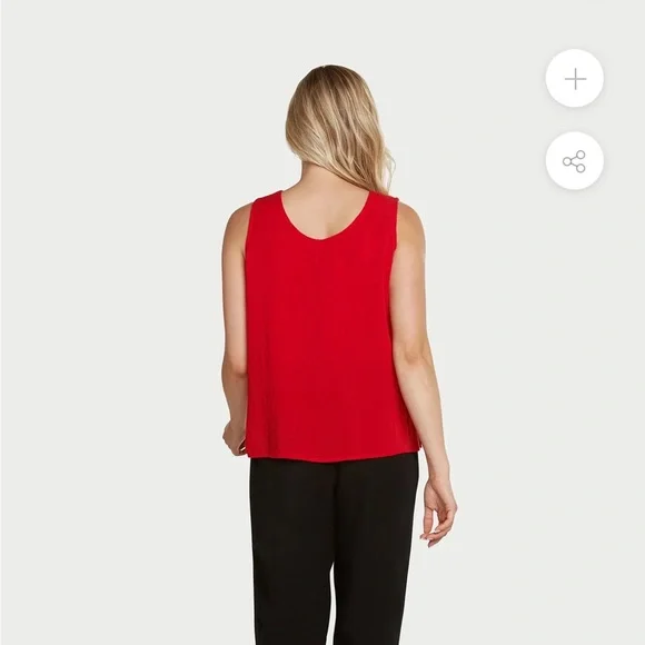 Fridaze Linen Tank - Reversible Square/Round neck, White ONLY - Picture 4 of 4